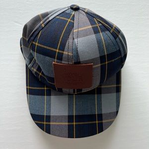 Love Your Melon Blue & Yellow Fabric Plaid Hat